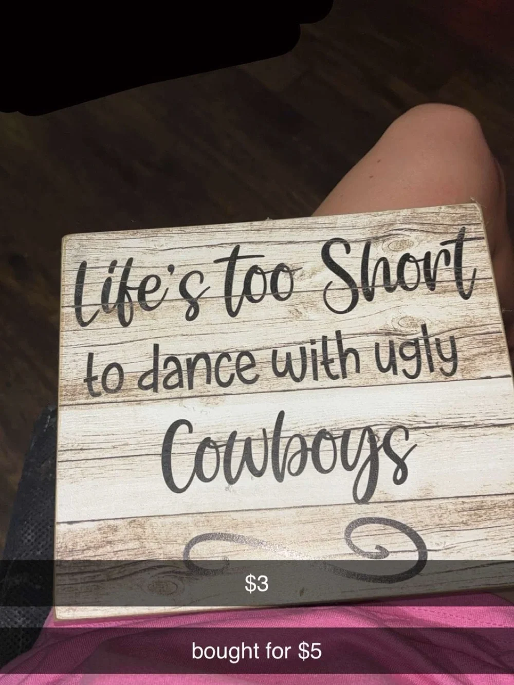 Rustic White Wood Sign - 